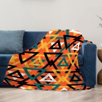 Personality Geometry Ethnic Style Flannel Blanket