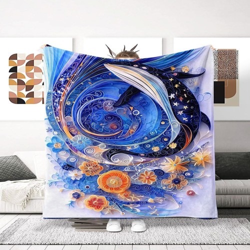 Three-Dimensional Hand-Painted Flannel Digital Printing Blanket